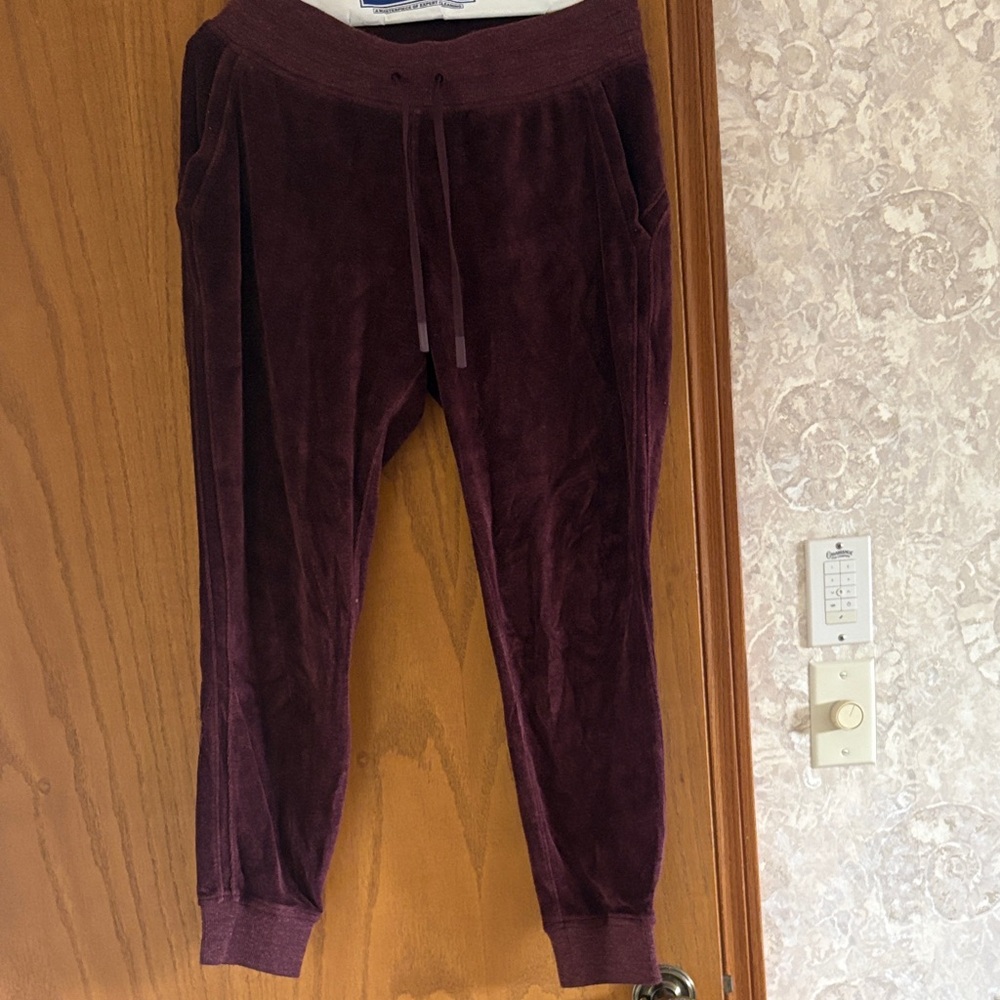 lululemon athletica Plum Velour Joggers